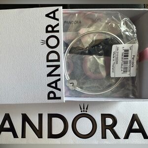 Pandora Silver Bracelet with Heart Charm